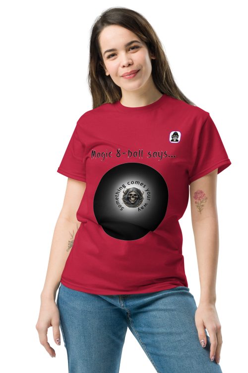 Magic 8-ball says Something comes your way Unisex T-Shirt
