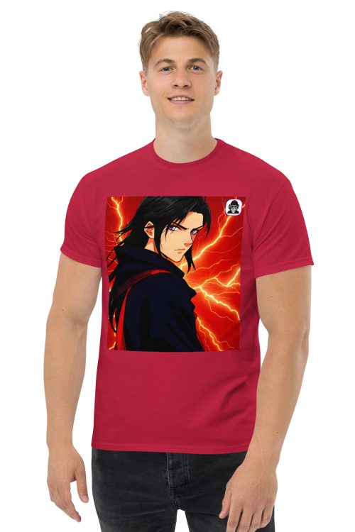 Black-haired stern look red with yellow lightning Unisex classic Aime T-Shirt