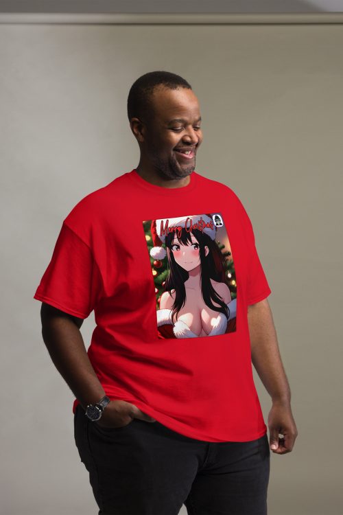 Merry Christmas brunette Unisex classic Anime T-Shirt