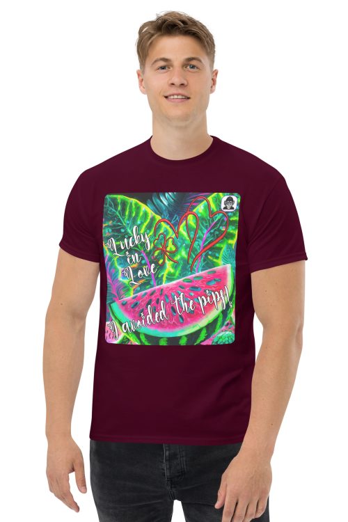 Lucky in Love – I avoided the pips! Unisex classic T-Shirt