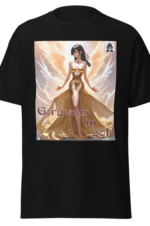 Gorgeous Anime in gold Unisex classic Anime T-Shirt