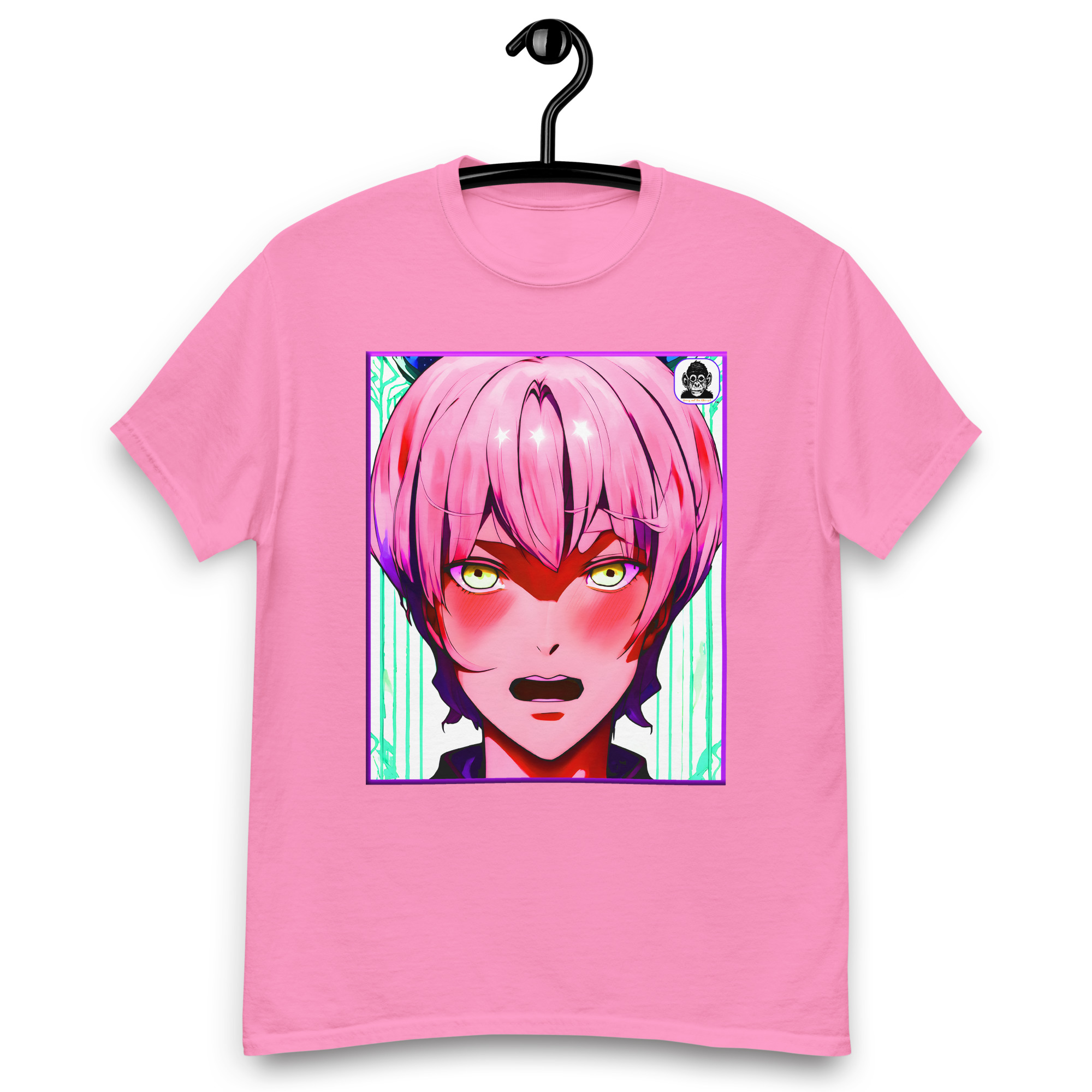 Androgynous anime pink hair Unisex classic Anime t-shirt