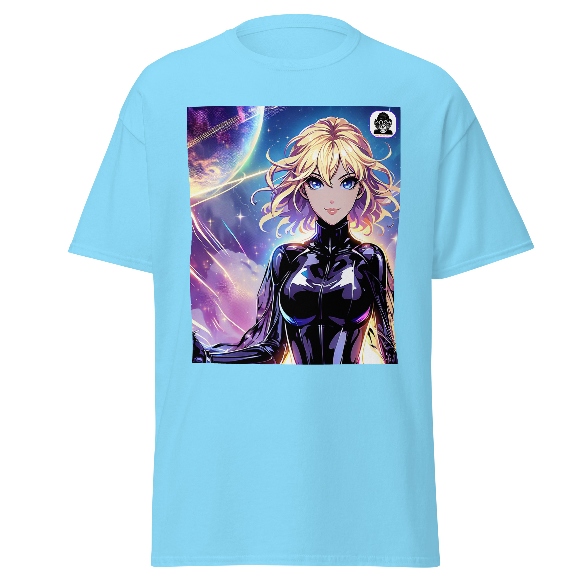 Blonde anime girl in black “catsuit” Unisex classic Anime T-Shirt